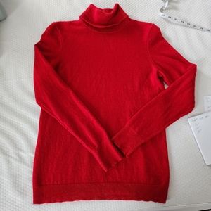 Talbots Red Cashmere Turtleneck - Medium
